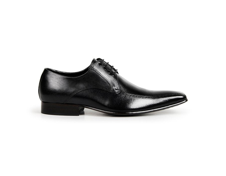 Sapato Social Derby Couro Cromo Premium Preto