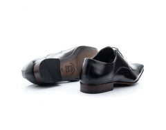 Sapato Social Derby Couro Cromo Premium Preto