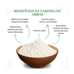 Kit Sabonete Artesanal Clareador de Farinha de Arroz 110g