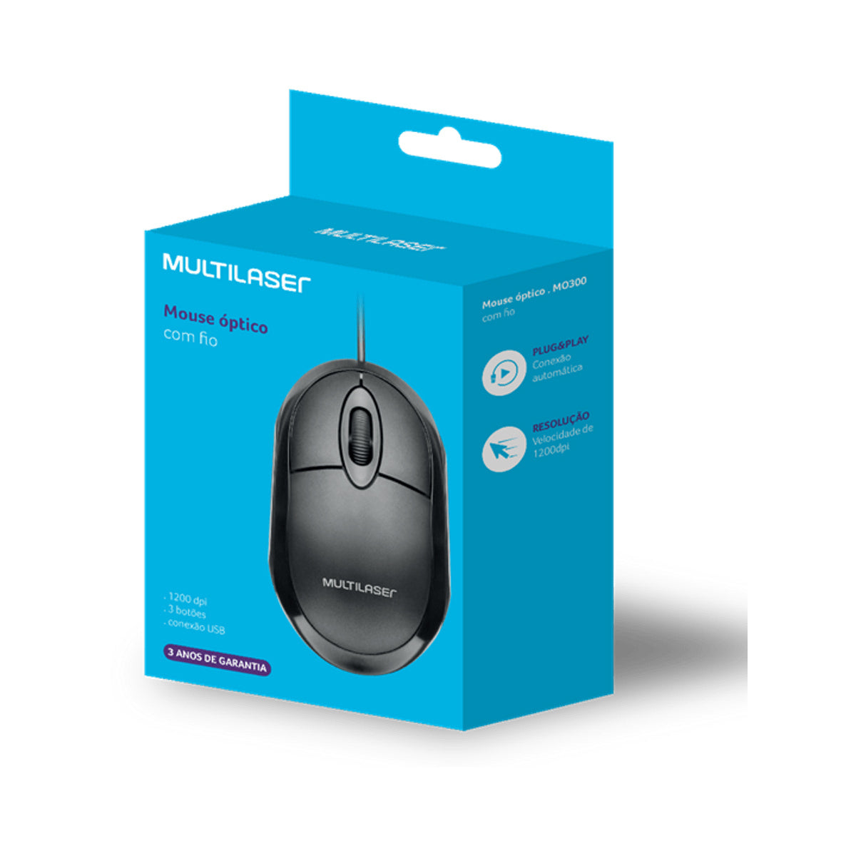 Mouse Multilaser Classic Box Óptico Full - MO300