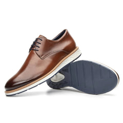 Sapato Casual Masculino Derby Comfort Whisky