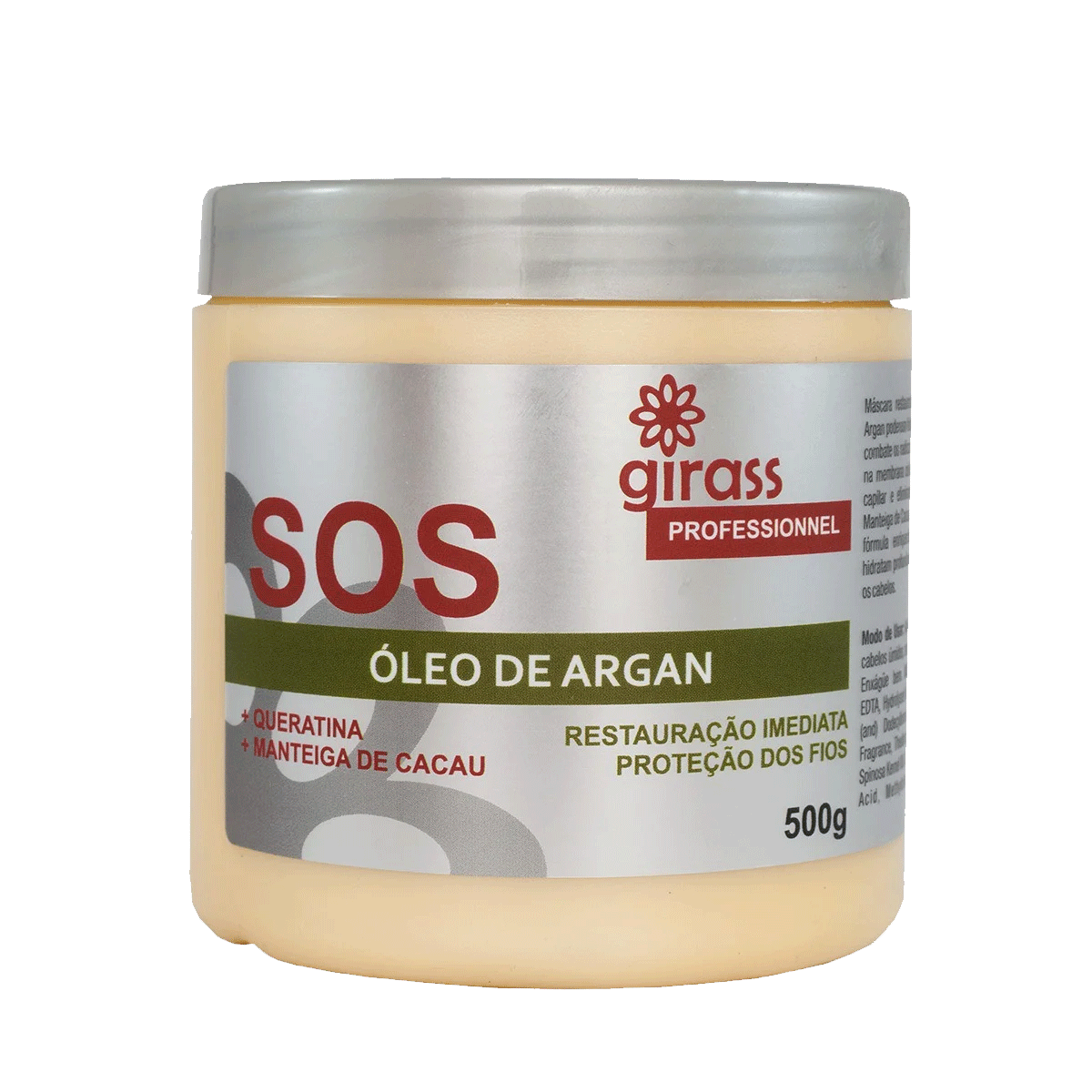 SOS Argan Oil Girass Reparação Hidratação Brilho Cabelos