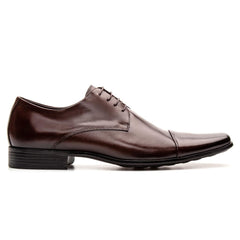 Sapato Social Derby Italiano em Couro Premium Preto e Marrom