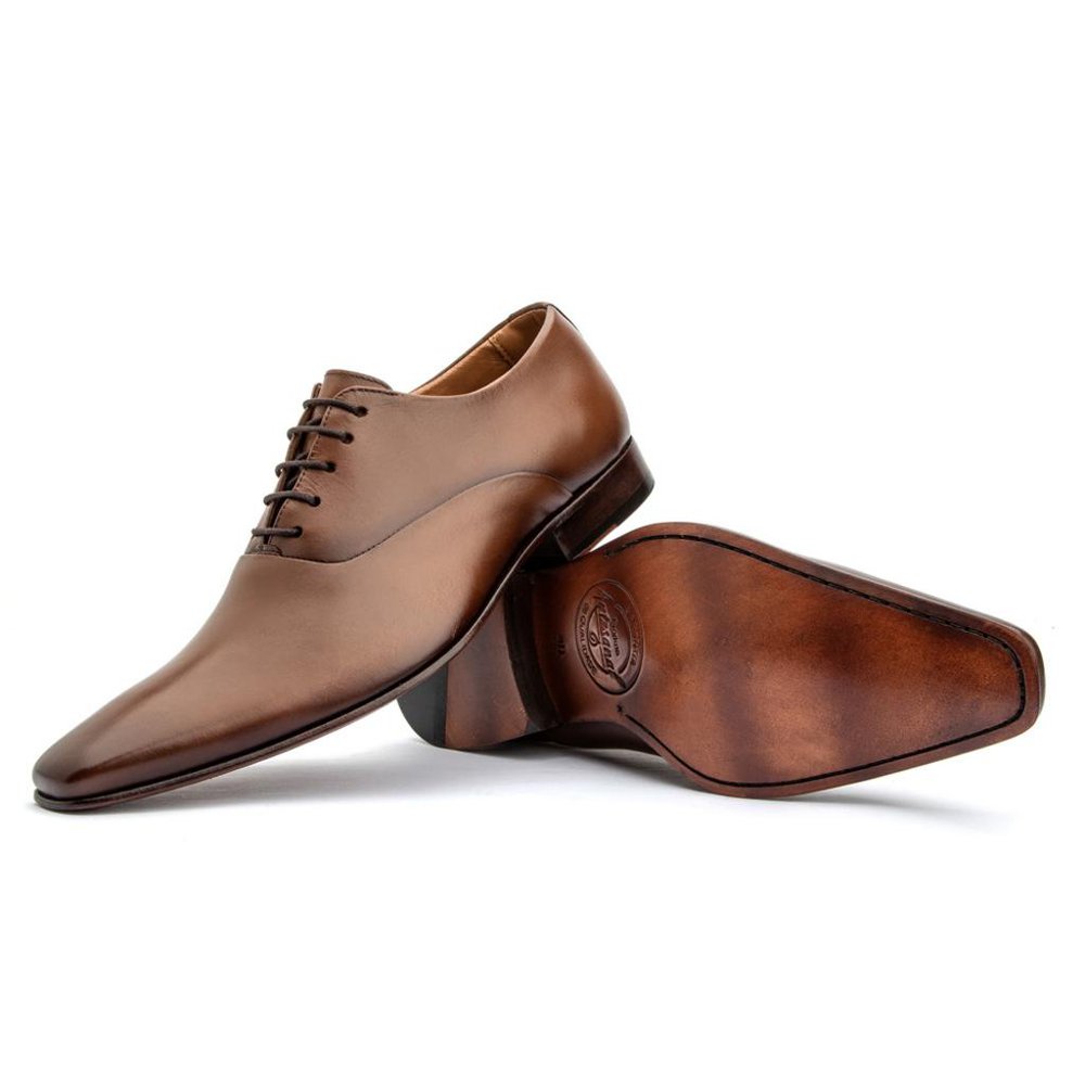 Sapato Oxford Couro Cromo Argentino Whisky Premium