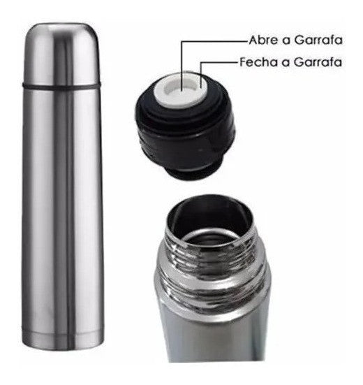 Momentos Quentes e Frios: Garrafa Térmica Inox 1 Litro