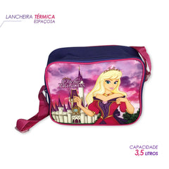 Kit Mochila Escolar Princesas Roxa - 3 Peças