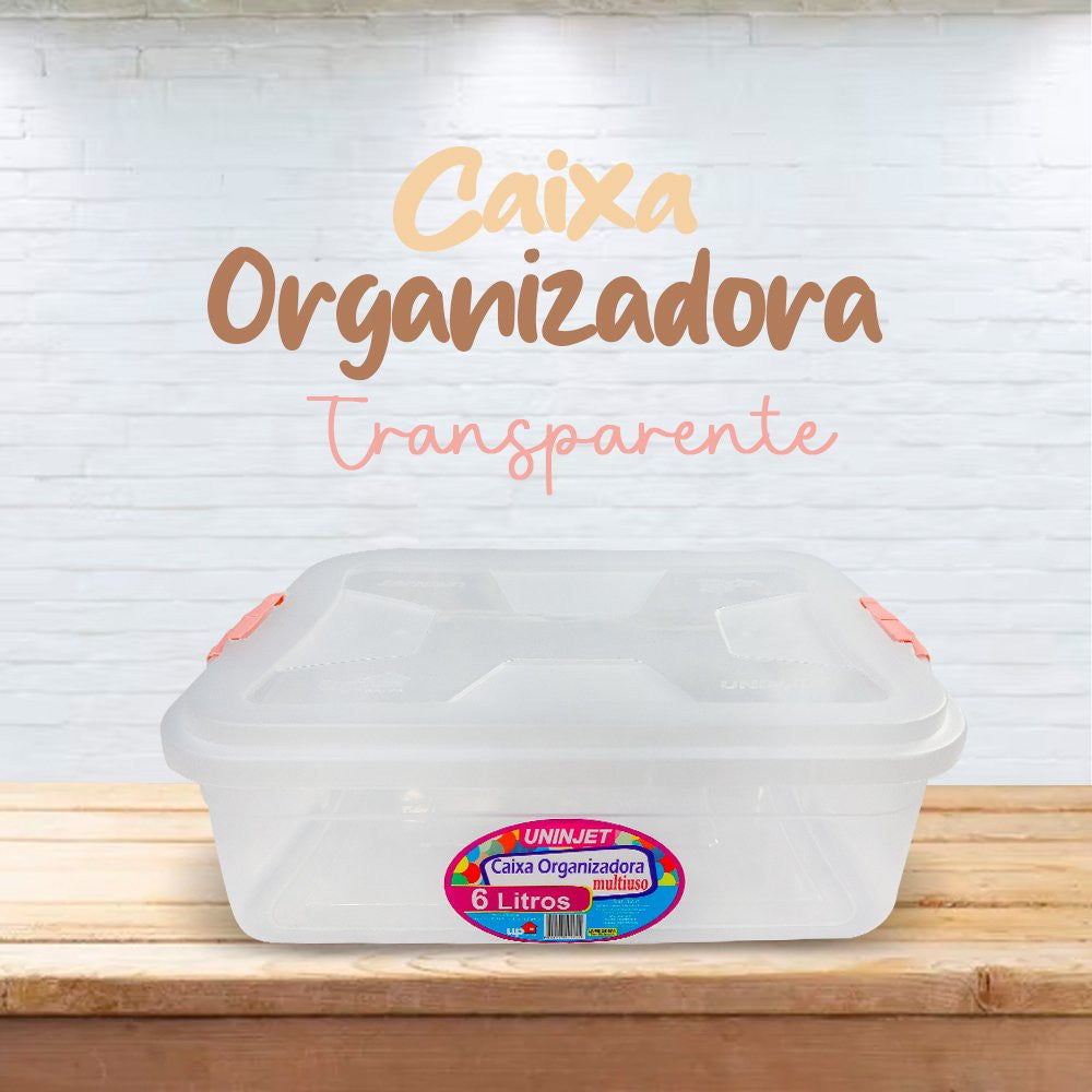 Caixa Organizadora Transparente Multiuso 6L