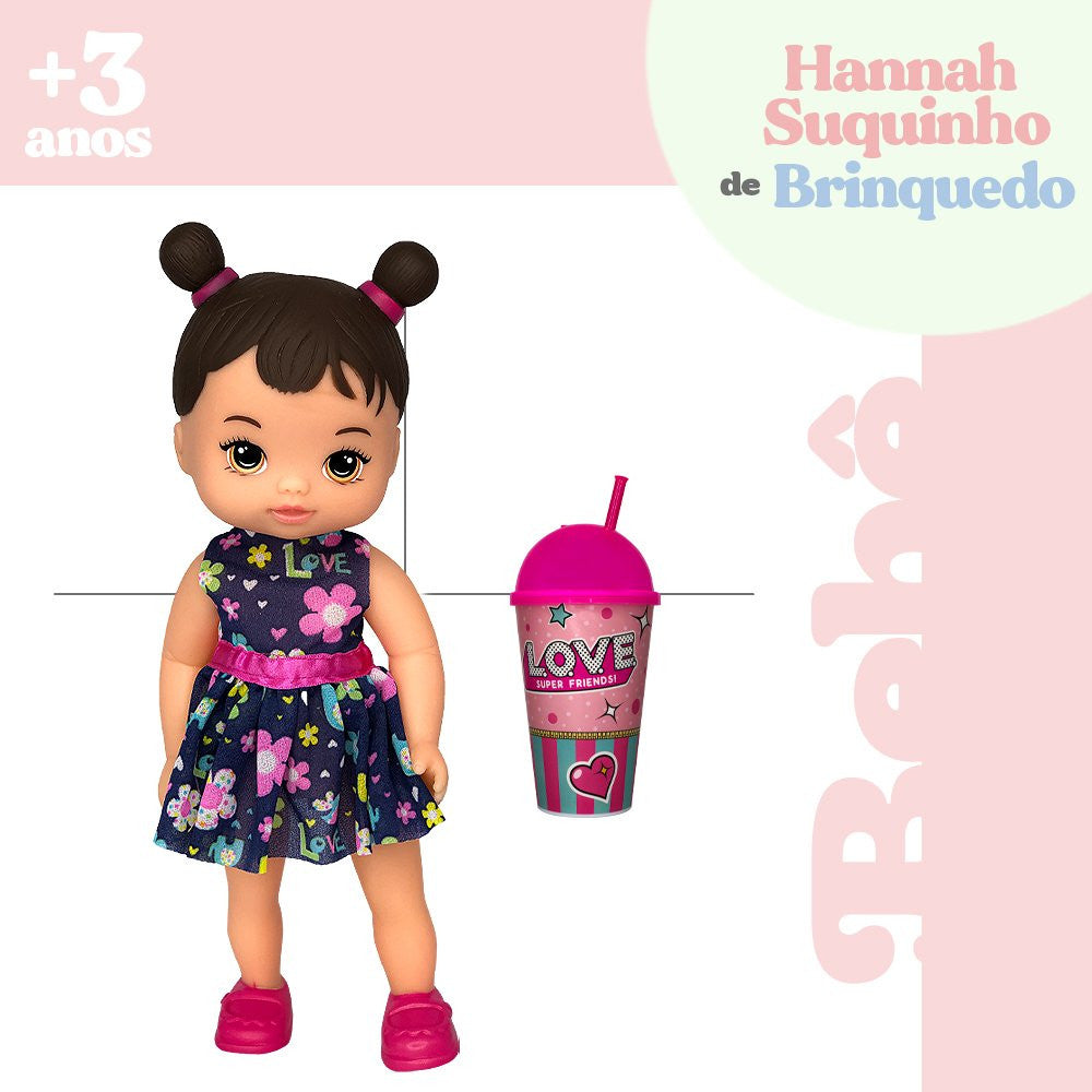 Boneca Suquinho Hannah com Copo - Encanto Vinil