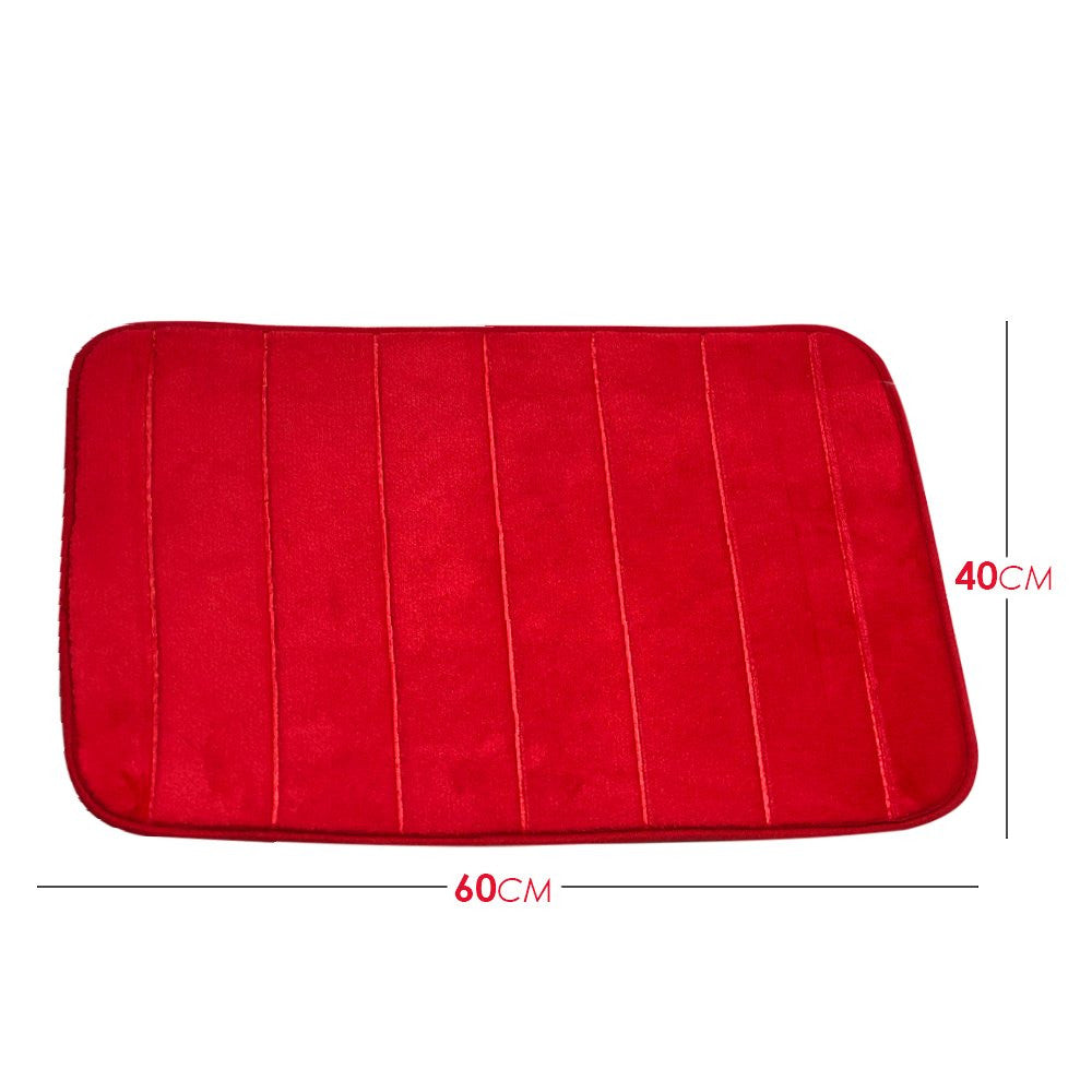 Tapete Soft Antiderrapante para Banheiro 40x60cm - Vermelho