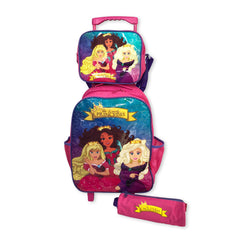 Kit Mochila Escolar Princesas Rosa - 3 Peças