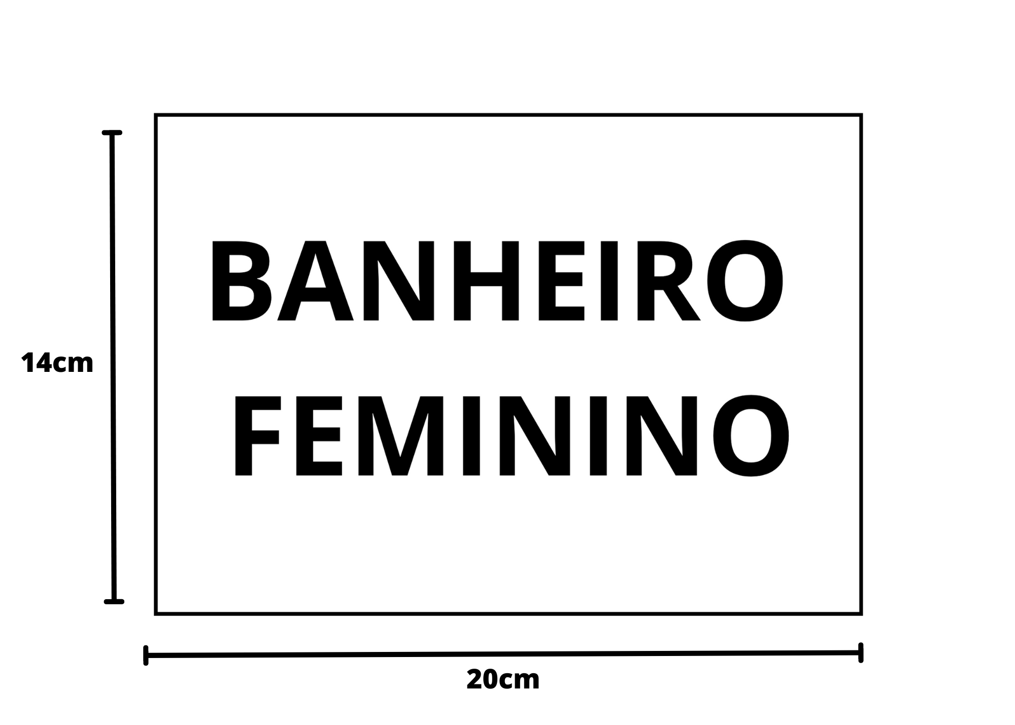 Placa Sinalização 1/2 Oficio Banheiro Feminino Mdf Natural