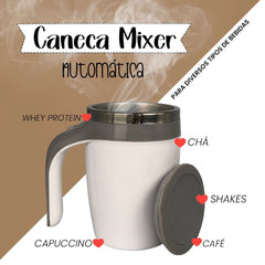 Caneca Mixer Inox Automática - 380ml - Praticidade no Café