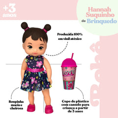 Boneca Suquinho Hannah com Copo - Encanto Vinil