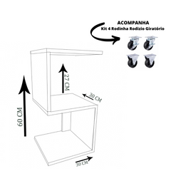 Mesa de Cabeceira Moderna com Rodízios: Praticidade e Charme para Seu Quarto