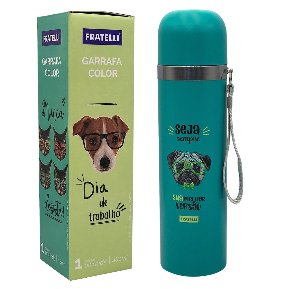 Garrafa Inox Color 480ml - Verde