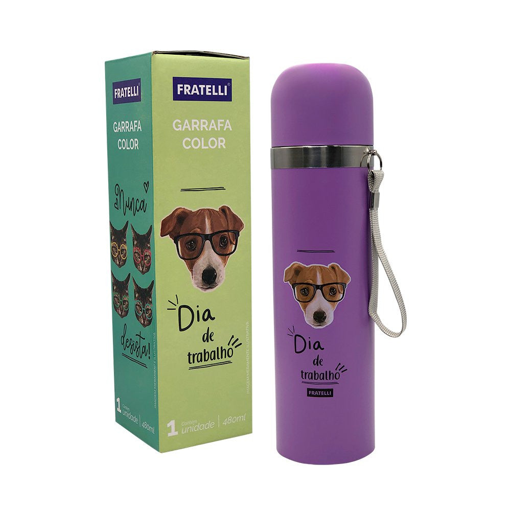 Garrafa Color Inox 480ml - Roxo