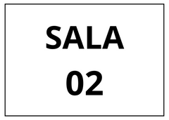 Placa Sinalização 1/2 Oficio Sala 02 Mdf Natural