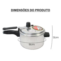 Panela de Pressão Roque 2,5 Litros Inox