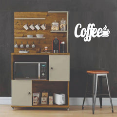 Plaquinha Decorativa Coffe Branco Em Mdf