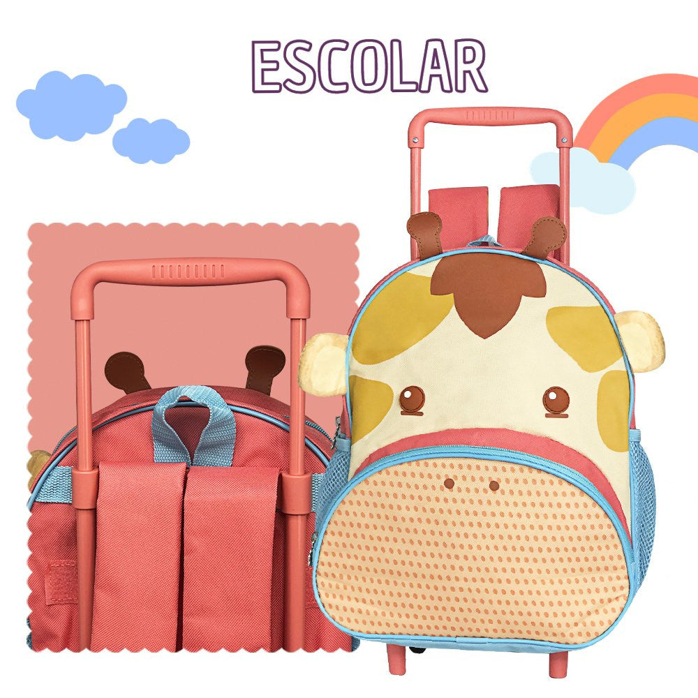 Aventura na Savana - Mochila de Rodinha Infantil - Girafa