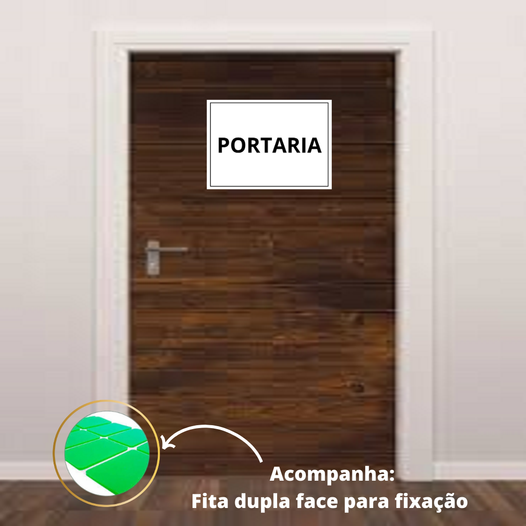 Placa Sinalização 1/2 Oficio Portaria Mdf Branco