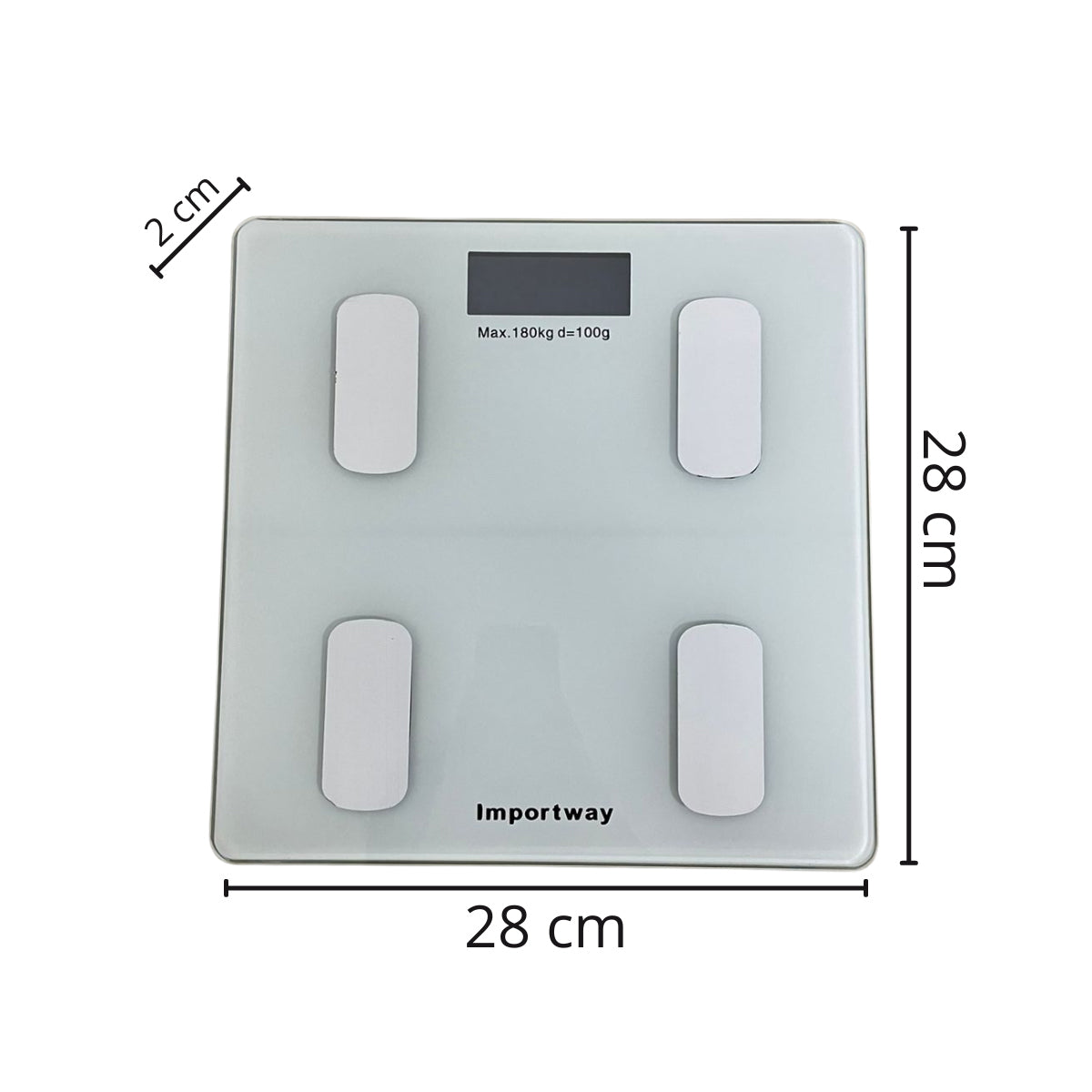 Balança Digital Bioimpedância C/ Aplicativo Importway Branca