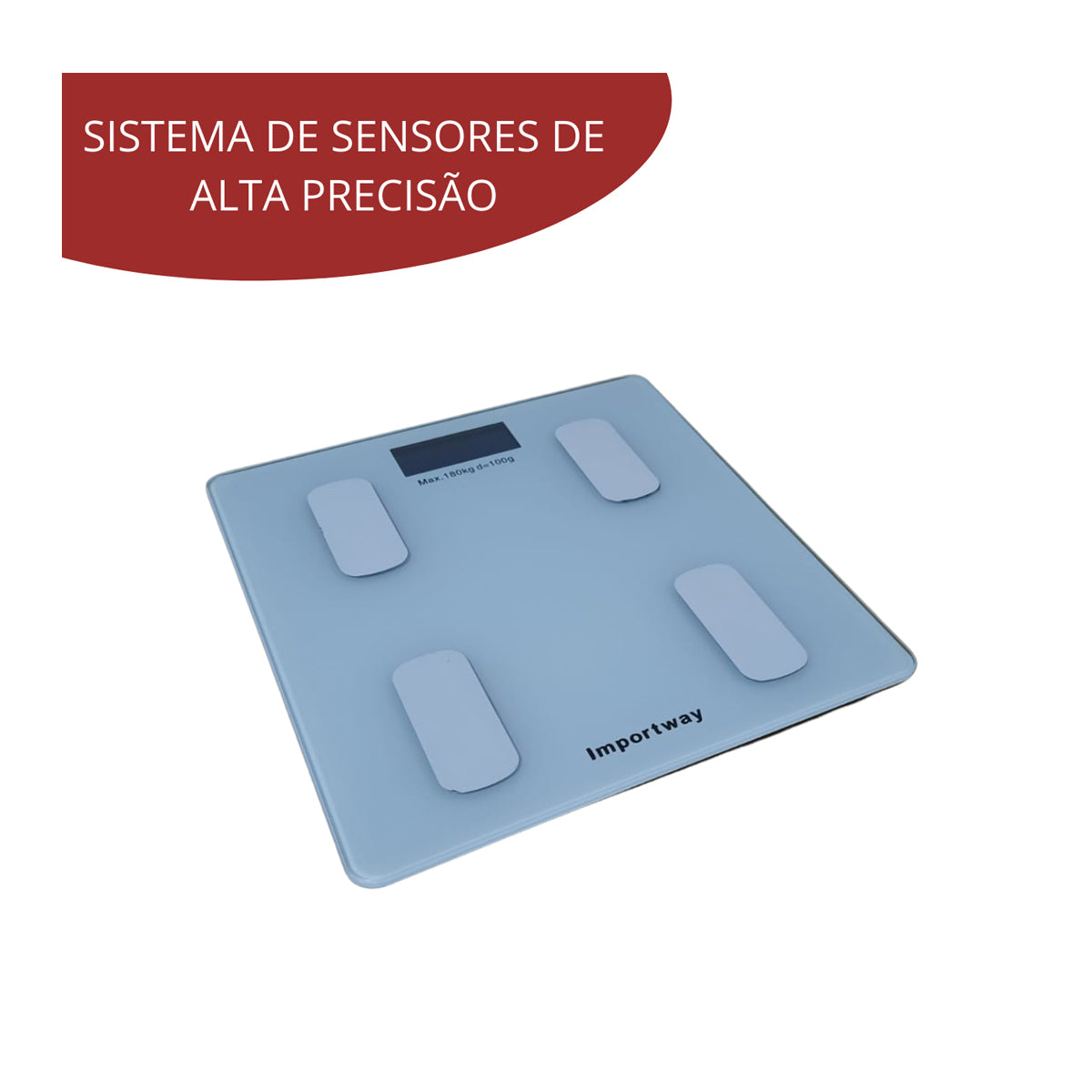 Balança Digital Bioimpedância C/ Aplicativo Importway Branca