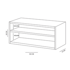 Rack Natural 32" - MDF Cru