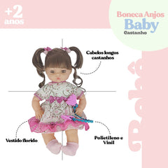 Boneca Anjos Baby Castanho