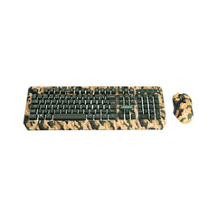 Combo Gamer Kyler Warrior - Teclado e Mouse, LED Branco, Camuflado - TC249